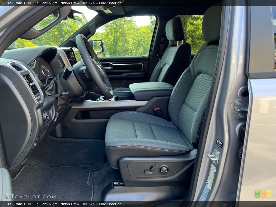 Black Interior Front Seat for the 2024 Ram 1500 Big Horn Night Edition Crew Cab 4x4 #146559563