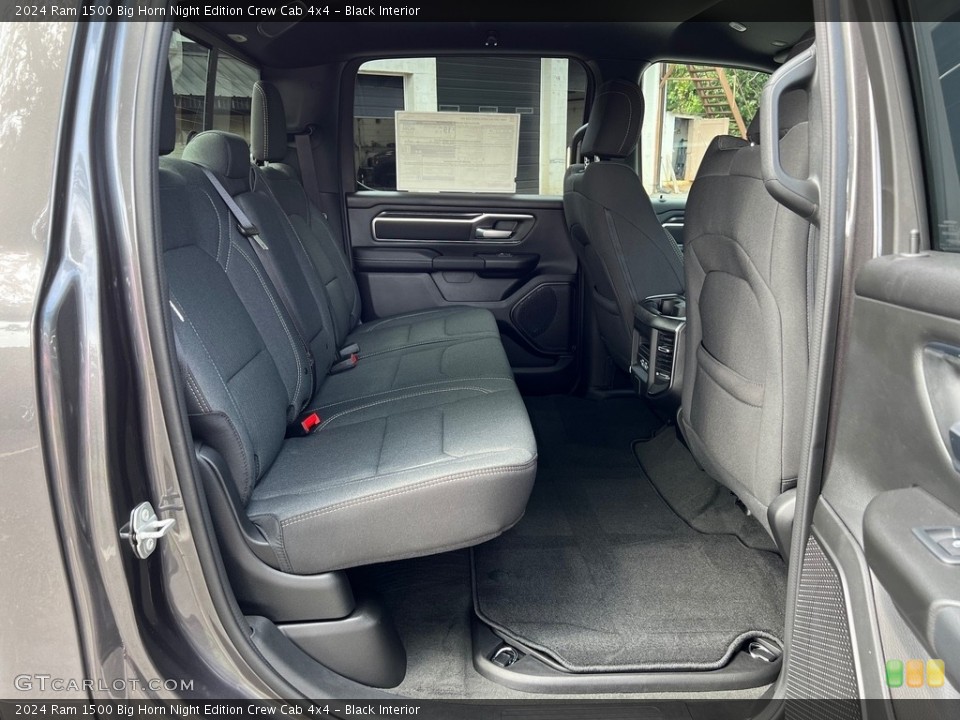 Black Interior Rear Seat for the 2024 Ram 1500 Big Horn Night Edition Crew Cab 4x4 #146559971