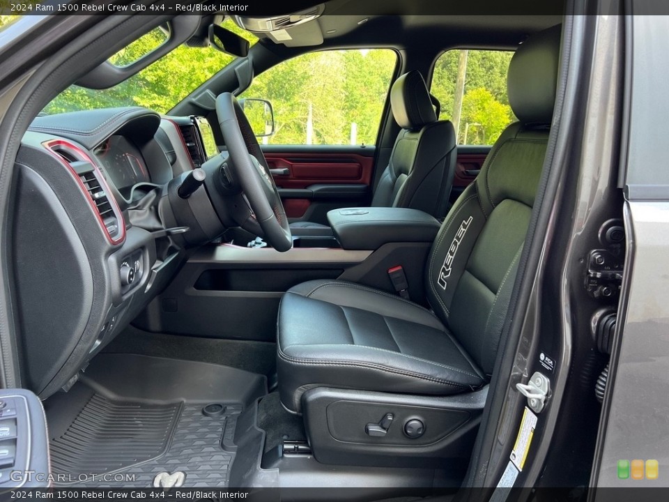Red/Black Interior Front Seat for the 2024 Ram 1500 Rebel Crew Cab 4x4 #146560241