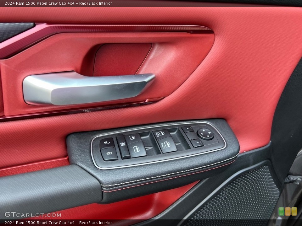 Red/Black Interior Door Panel for the 2024 Ram 1500 Rebel Crew Cab 4x4 #146560247