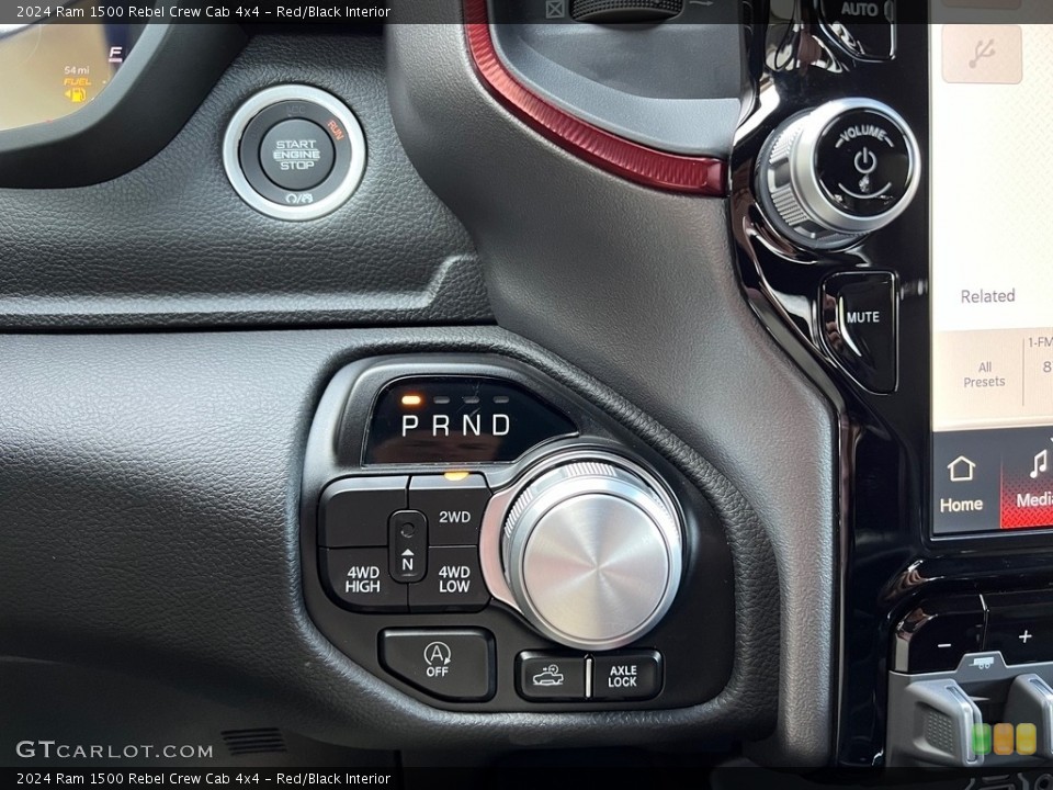 Red/Black Interior Transmission for the 2024 Ram 1500 Rebel Crew Cab 4x4 #146560319