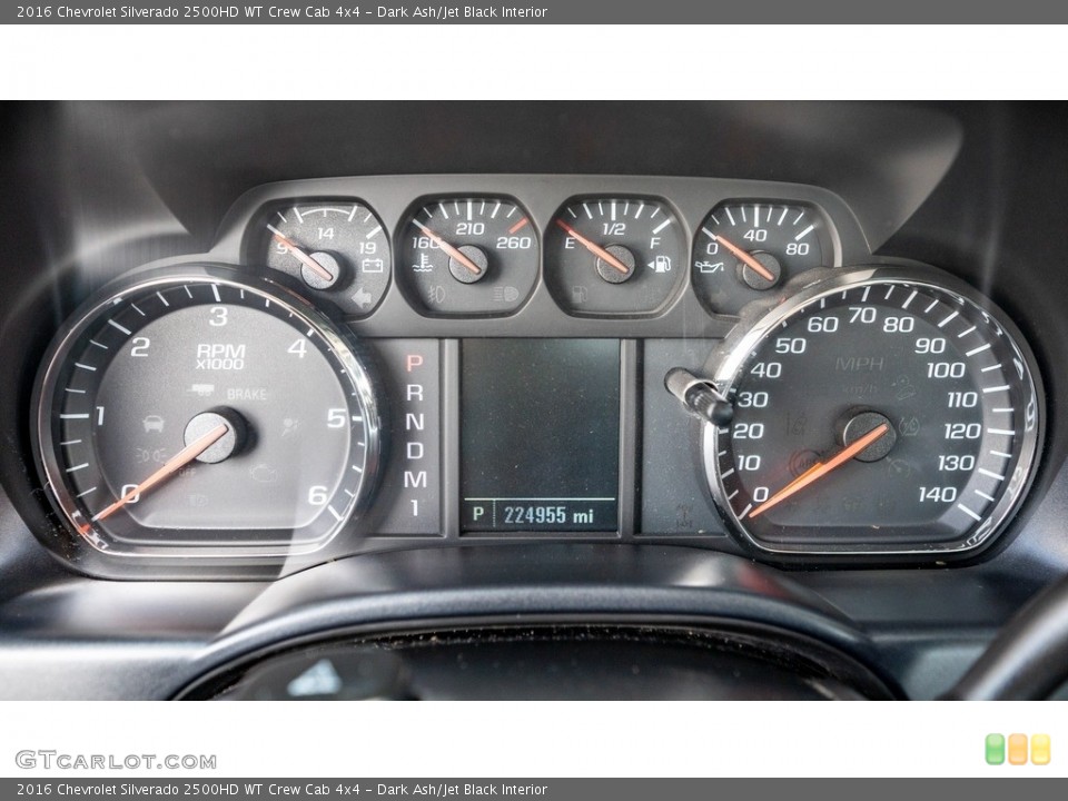 Dark Ash/Jet Black Interior Gauges for the 2016 Chevrolet Silverado 2500HD WT Crew Cab 4x4 #146560328