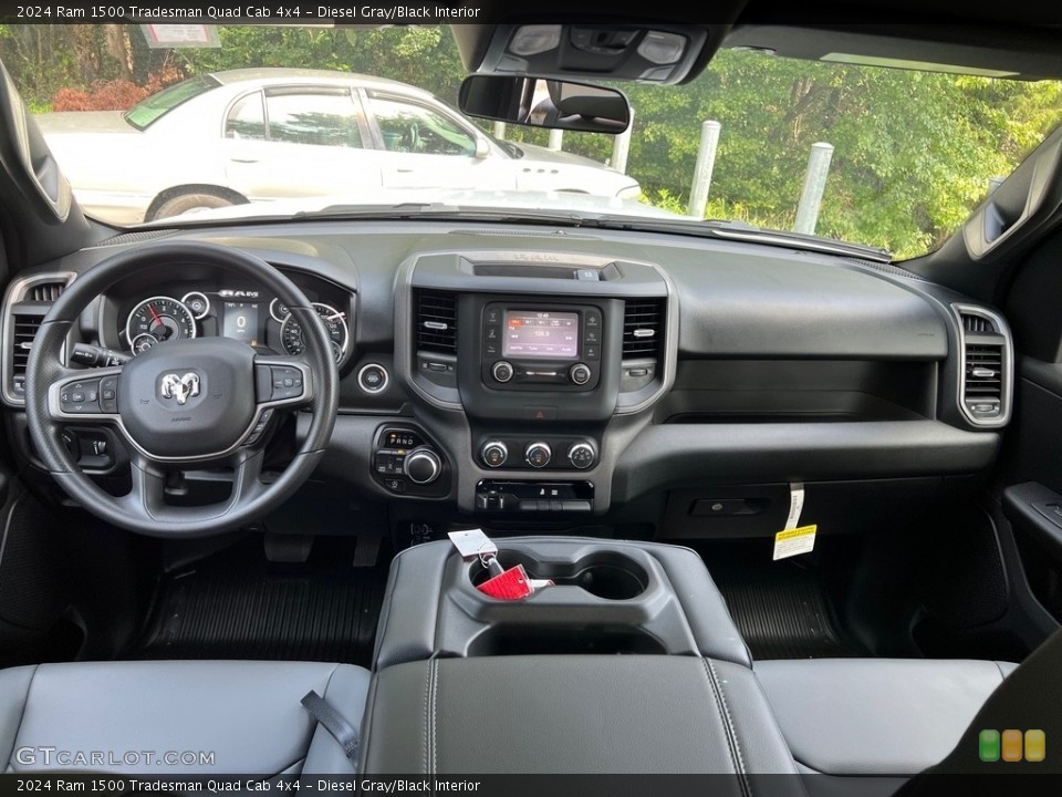 Diesel Gray/Black Interior Dashboard for the 2024 Ram 1500 Tradesman Quad Cab 4x4 #146560448