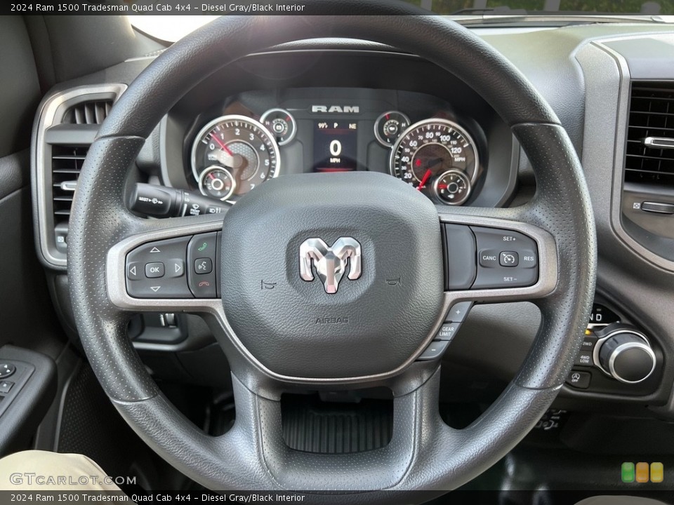 Diesel Gray/Black Interior Steering Wheel for the 2024 Ram 1500 Tradesman Quad Cab 4x4 #146560466