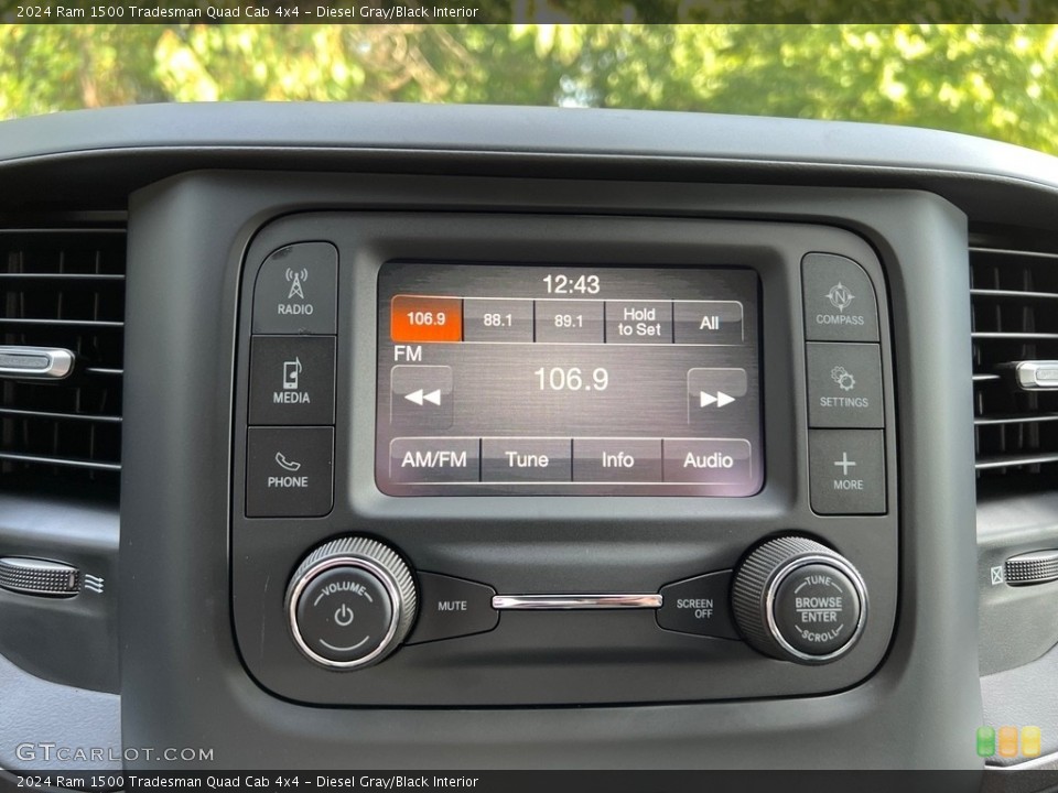 Diesel Gray/Black Interior Audio System for the 2024 Ram 1500 Tradesman Quad Cab 4x4 #146560475