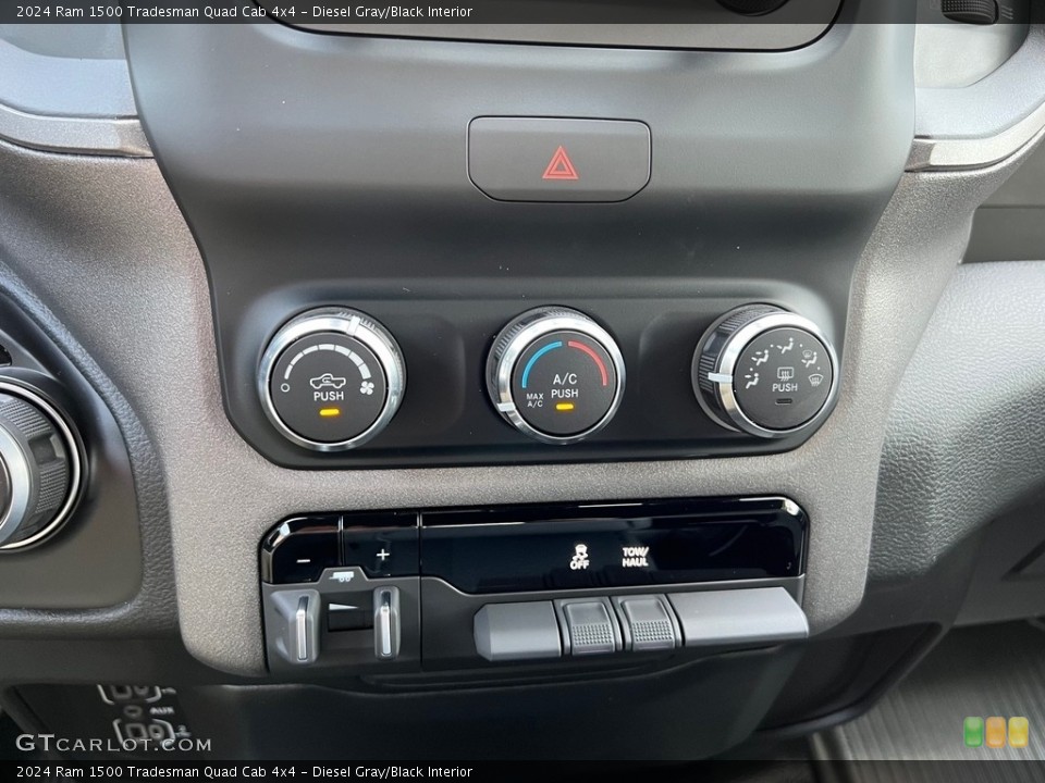 Diesel Gray/Black Interior Controls for the 2024 Ram 1500 Tradesman Quad Cab 4x4 #146560481