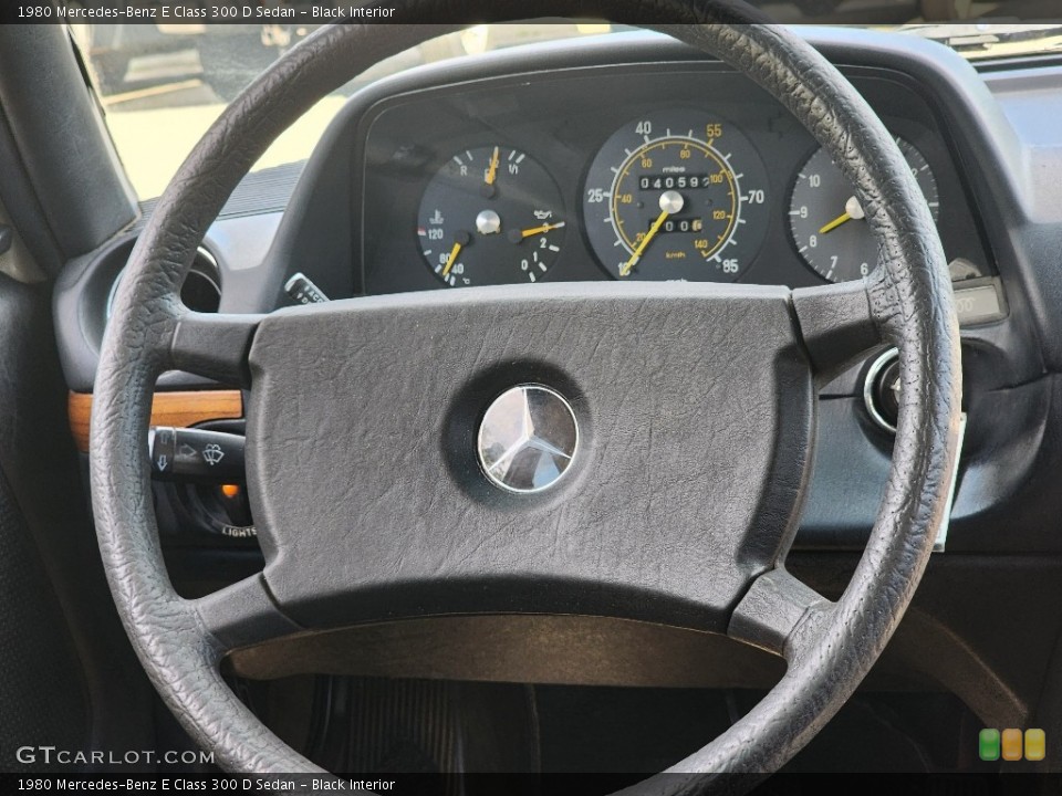 Black Interior Steering Wheel for the 1980 Mercedes-Benz E Class 300 D Sedan #146562012