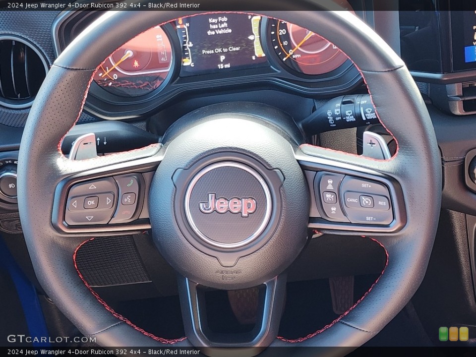 Black/Red Interior Steering Wheel for the 2024 Jeep Wrangler 4-Door Rubicon 392 4x4 #146562480