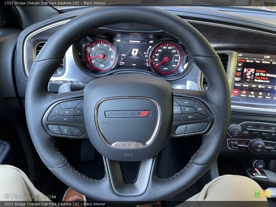 Black Interior Steering Wheel for the 2023 Dodge Charger Scat Pack Daytona 392 #146562489