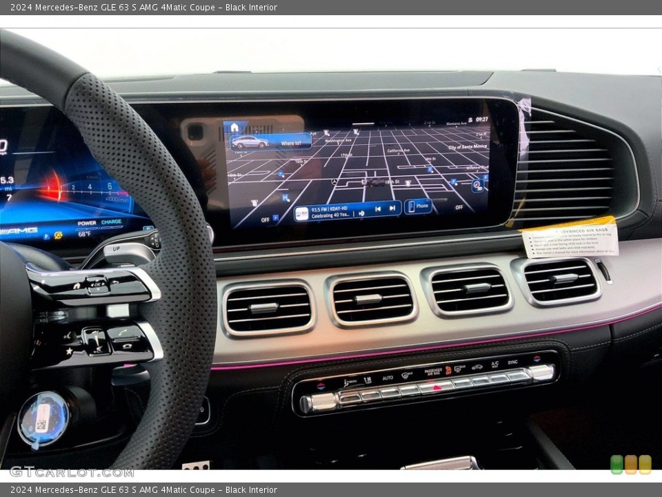 Black Interior Navigation for the 2024 Mercedes-Benz GLE 63 S AMG 4Matic Coupe #146564241