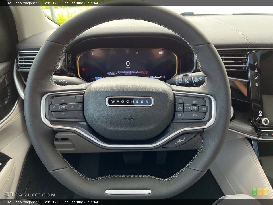 Sea Salt/Black Interior Steering Wheel for the 2023 Jeep Wagoneer L Base 4x4 #146564922