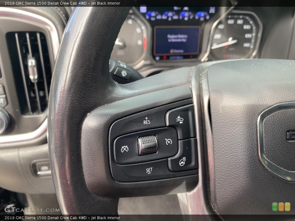 Jet Black Interior Steering Wheel for the 2019 GMC Sierra 1500 Denali Crew Cab 4WD #146565132
