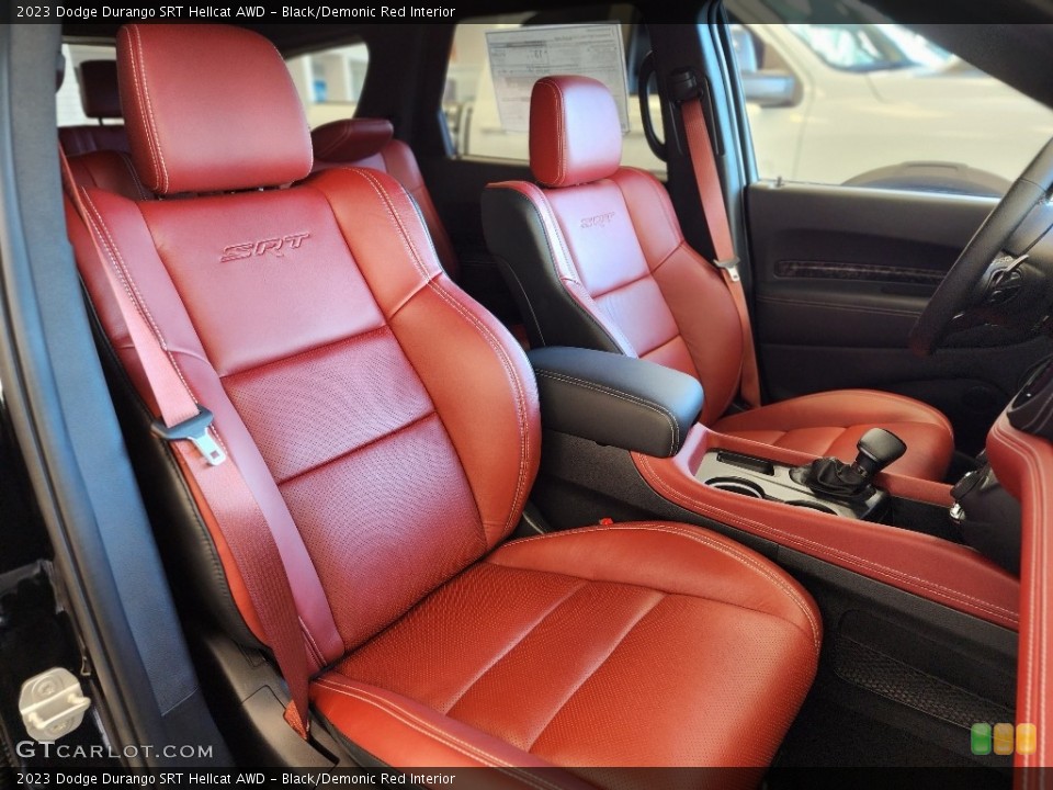 Black/Demonic Red Interior Front Seat for the 2023 Dodge Durango SRT Hellcat AWD #146565279