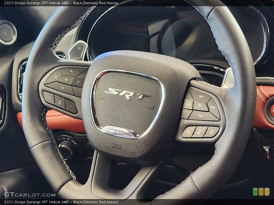 Black/Demonic Red Interior Steering Wheel for the 2023 Dodge Durango SRT Hellcat AWD #146565342