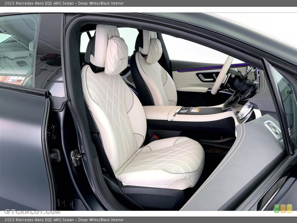 Deep White/Black Interior Photo for the 2023 Mercedes-Benz EQS AMG Sedan #146566798