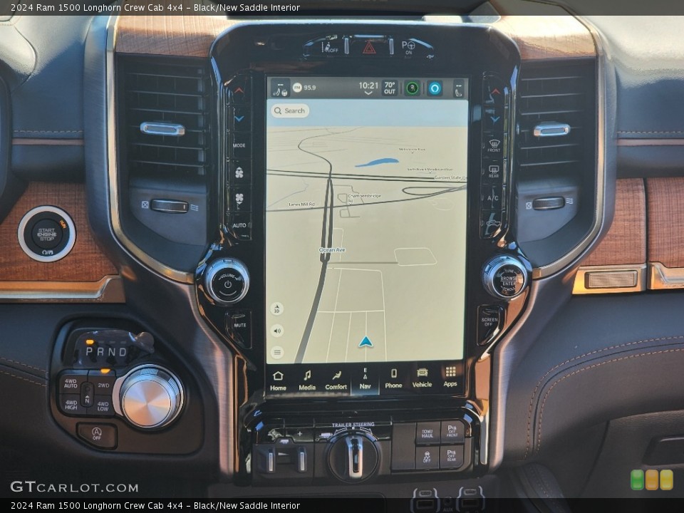 Black/New Saddle Interior Navigation for the 2024 Ram 1500 Longhorn Crew Cab 4x4 #146568083