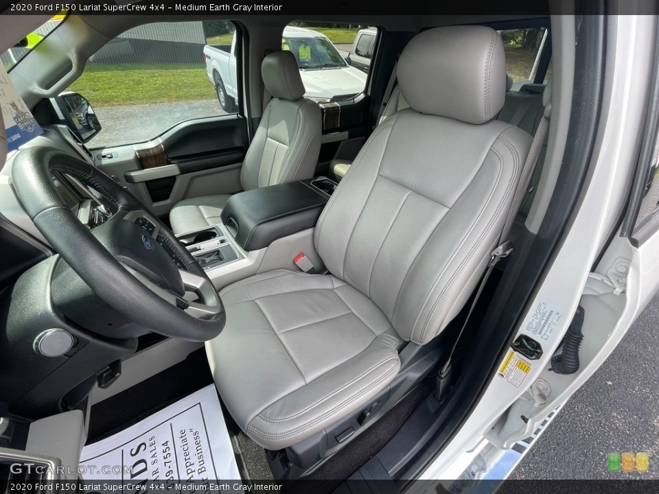 Medium Earth Gray Interior Front Seat for the 2020 Ford F150 Lariat SuperCrew 4x4 #146568119