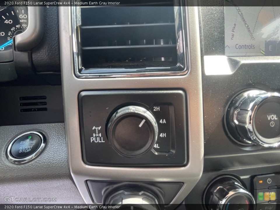Medium Earth Gray Interior Controls for the 2020 Ford F150 Lariat SuperCrew 4x4 #146568507