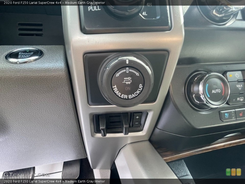 Medium Earth Gray Interior Controls for the 2020 Ford F150 Lariat SuperCrew 4x4 #146568538