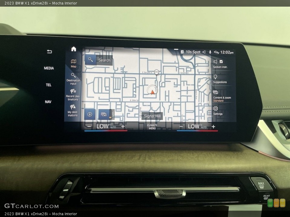 Mocha Interior Navigation for the 2023 BMW X1 xDrive28i #146569802