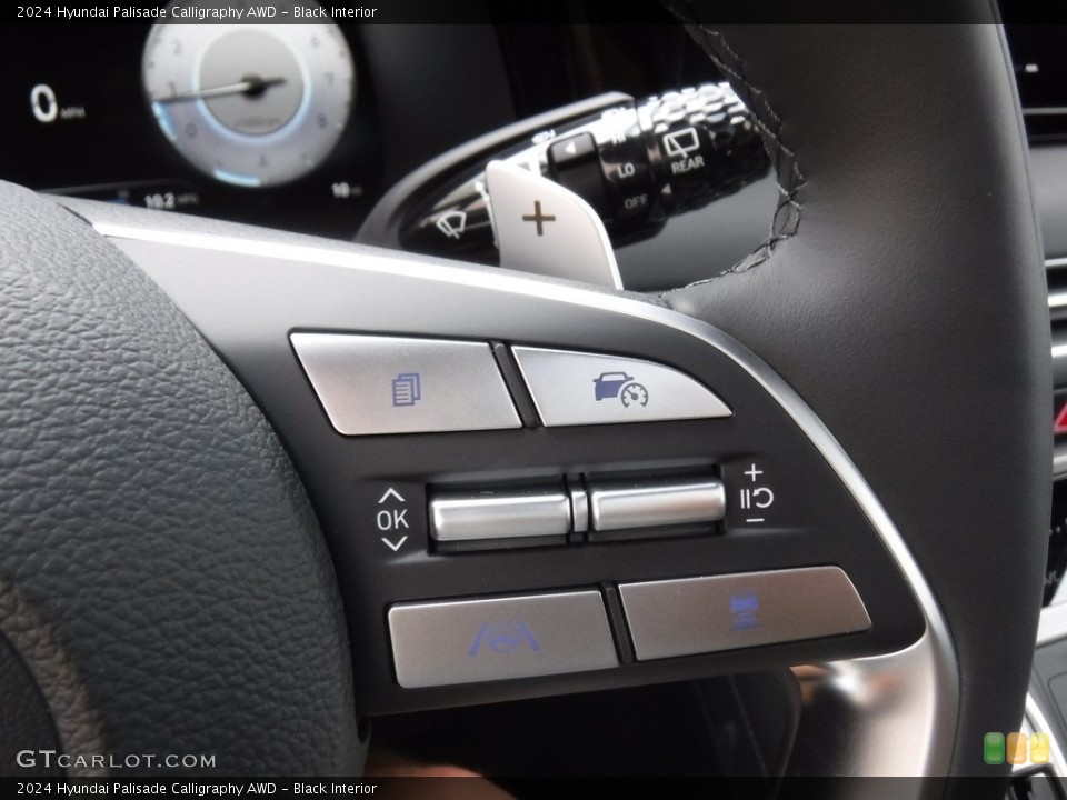 Black Interior Steering Wheel for the 2024 Hyundai Palisade Calligraphy AWD #146570574