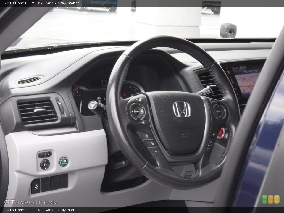 Gray Interior Steering Wheel for the 2018 Honda Pilot EX-L AWD #146570590