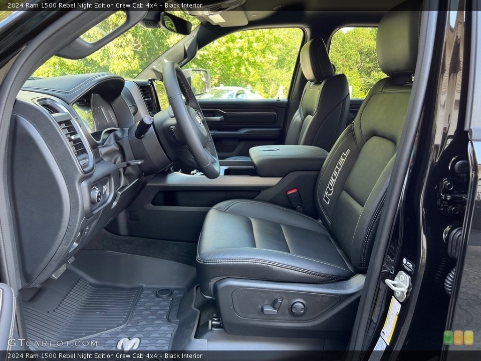 Black Interior Front Seat for the 2024 Ram 1500 Rebel Night Edition Crew Cab 4x4 #146571146