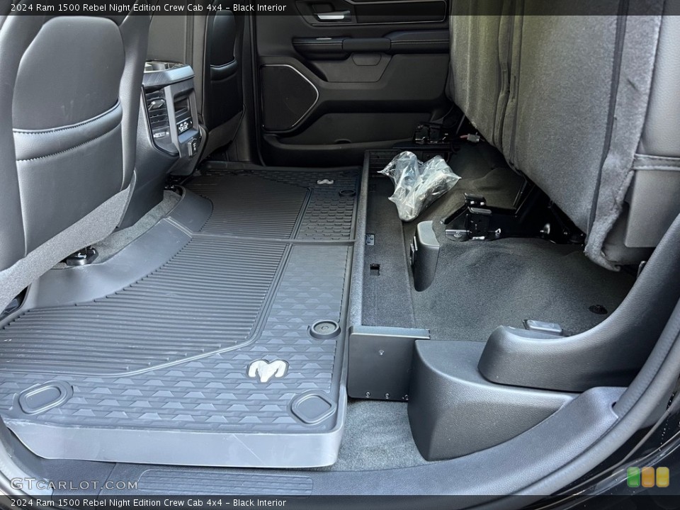 Black Interior Rear Seat for the 2024 Ram 1500 Rebel Night Edition Crew Cab 4x4 #146571266