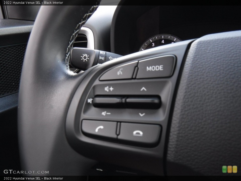 Black Interior Steering Wheel for the 2022 Hyundai Venue SEL #146571319