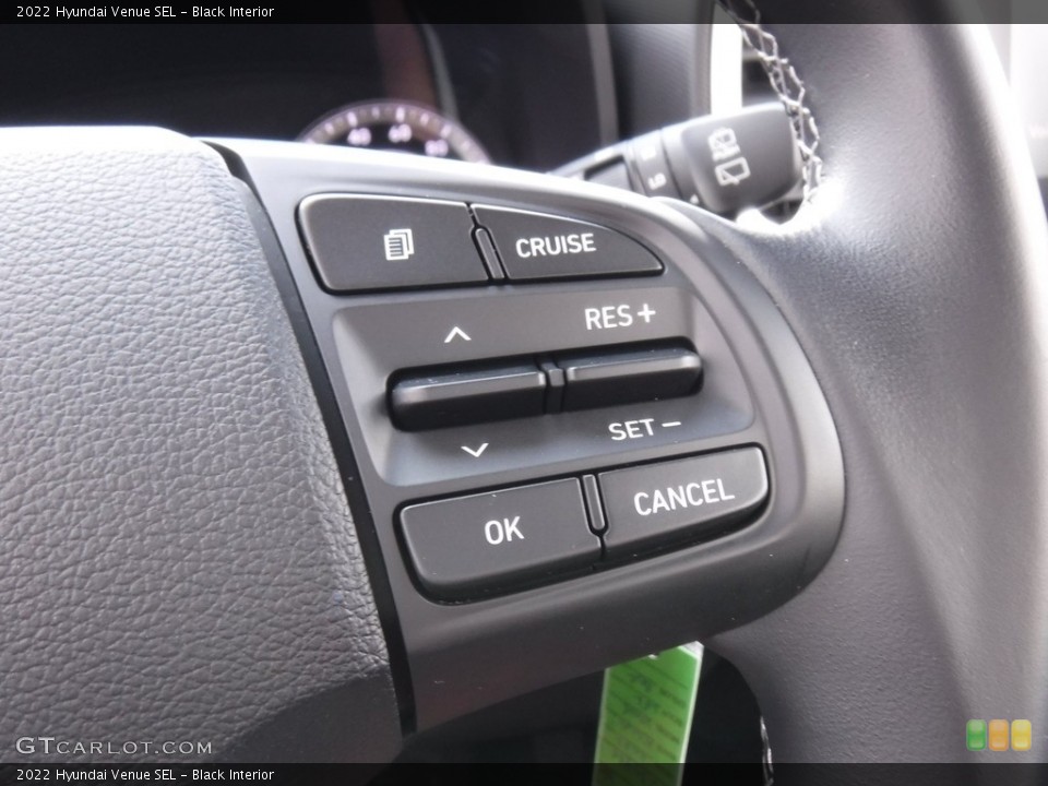 Black Interior Steering Wheel for the 2022 Hyundai Venue SEL #146571343