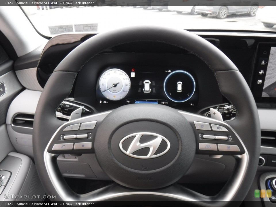 Gray/Black Interior Steering Wheel for the 2024 Hyundai Palisade SEL AWD #146572252