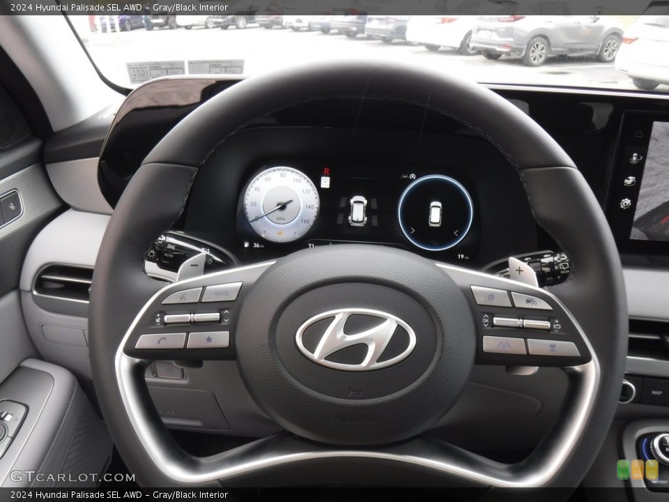 Gray/Black Interior Steering Wheel for the 2024 Hyundai Palisade SEL AWD #146572346