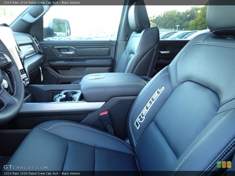 Black Interior Front Seat for the 2024 Ram 1500 Rebel Crew Cab 4x4 #146572414