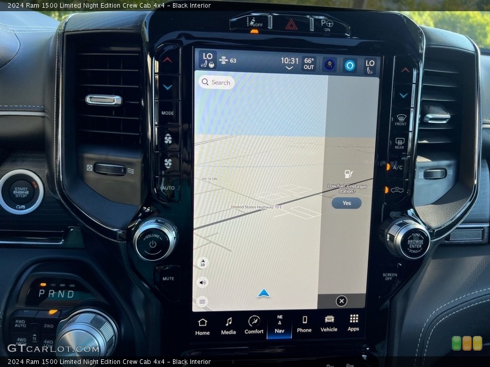 Black Interior Navigation for the 2024 Ram 1500 Limited Night Edition Crew Cab 4x4 #146573013