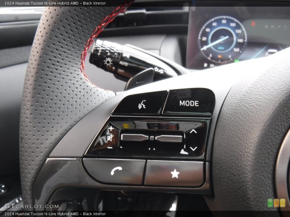 Black Interior Steering Wheel for the 2024 Hyundai Tucson N-Line Hybrid AWD #146573230