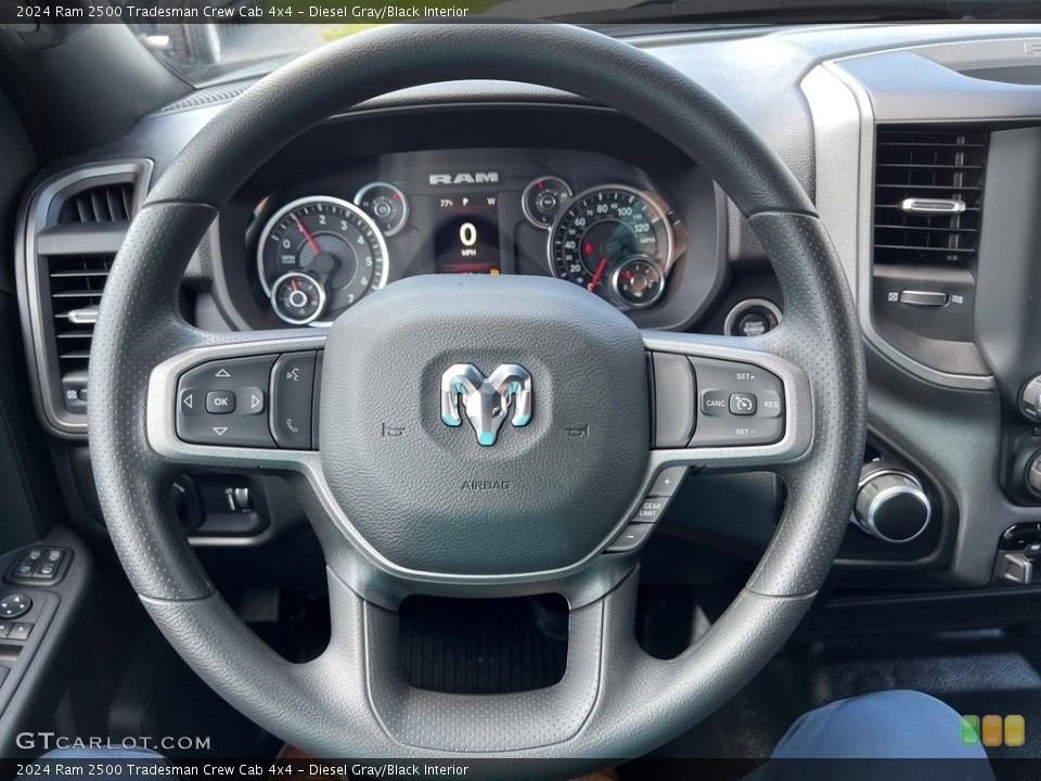 Diesel Gray/Black Interior Steering Wheel for the 2024 Ram 2500 Tradesman Crew Cab 4x4 #146573675