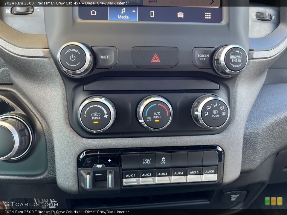 Diesel Gray/Black Interior Controls for the 2024 Ram 2500 Tradesman Crew Cab 4x4 #146573779