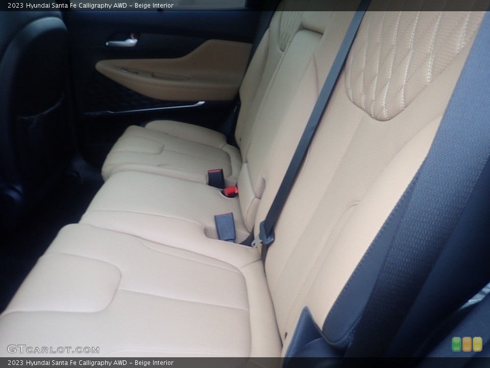 Beige Interior Rear Seat for the 2023 Hyundai Santa Fe Calligraphy AWD #146573927