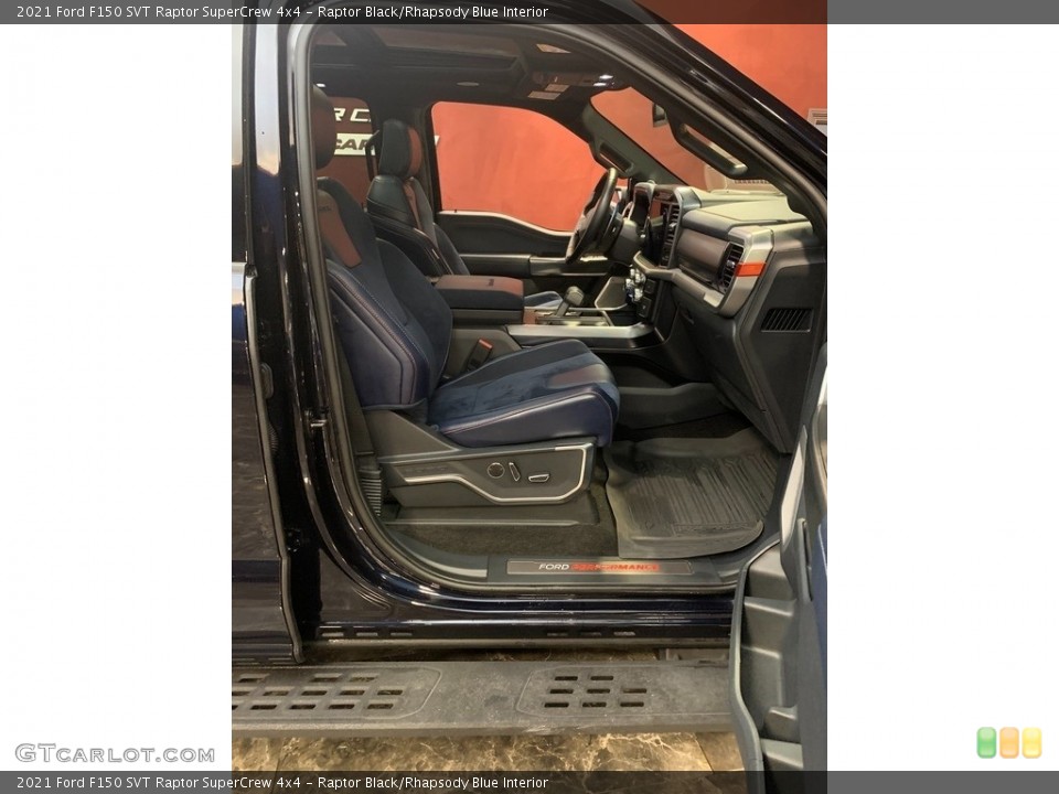 Raptor Black/Rhapsody Blue Interior Front Seat for the 2021 Ford F150 SVT Raptor SuperCrew 4x4 #146574301