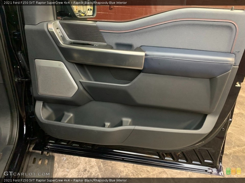Raptor Black/Rhapsody Blue Interior Door Panel for the 2021 Ford F150 SVT Raptor SuperCrew 4x4 #146574343