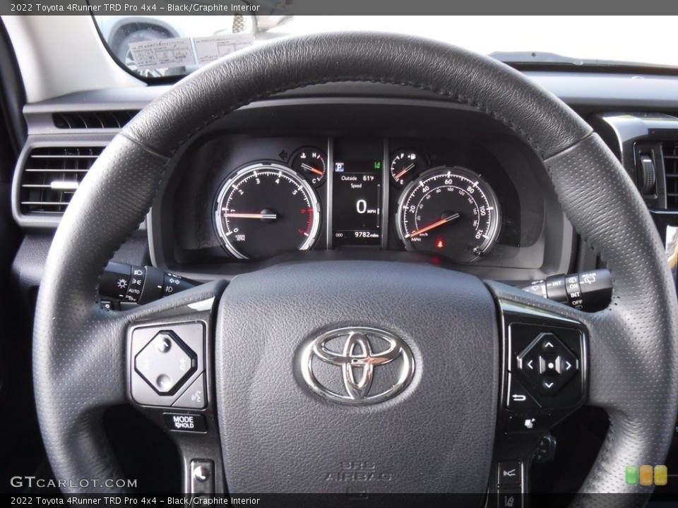 Black/Graphite Interior Steering Wheel for the 2022 Toyota 4Runner TRD Pro 4x4 #146574830