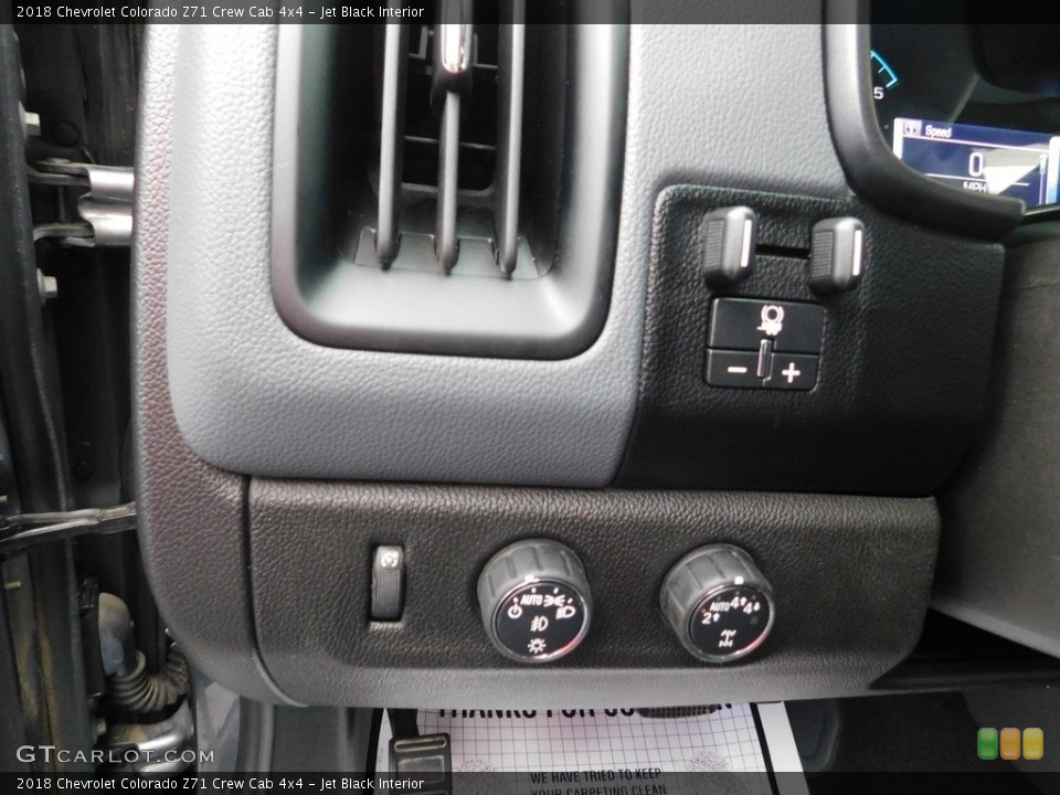 Jet Black Interior Controls for the 2018 Chevrolet Colorado Z71 Crew Cab 4x4 #146575863