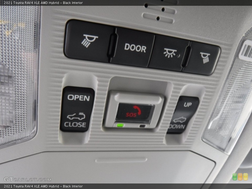 Black Interior Controls for the 2021 Toyota RAV4 XLE AWD Hybrid #146575868