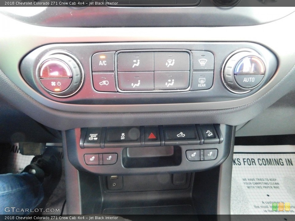 Jet Black Interior Controls for the 2018 Chevrolet Colorado Z71 Crew Cab 4x4 #146575917