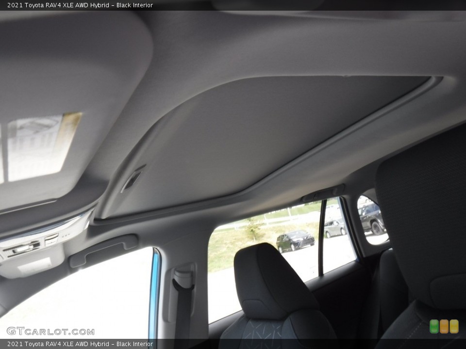 Black Interior Sunroof for the 2021 Toyota RAV4 XLE AWD Hybrid #146576049