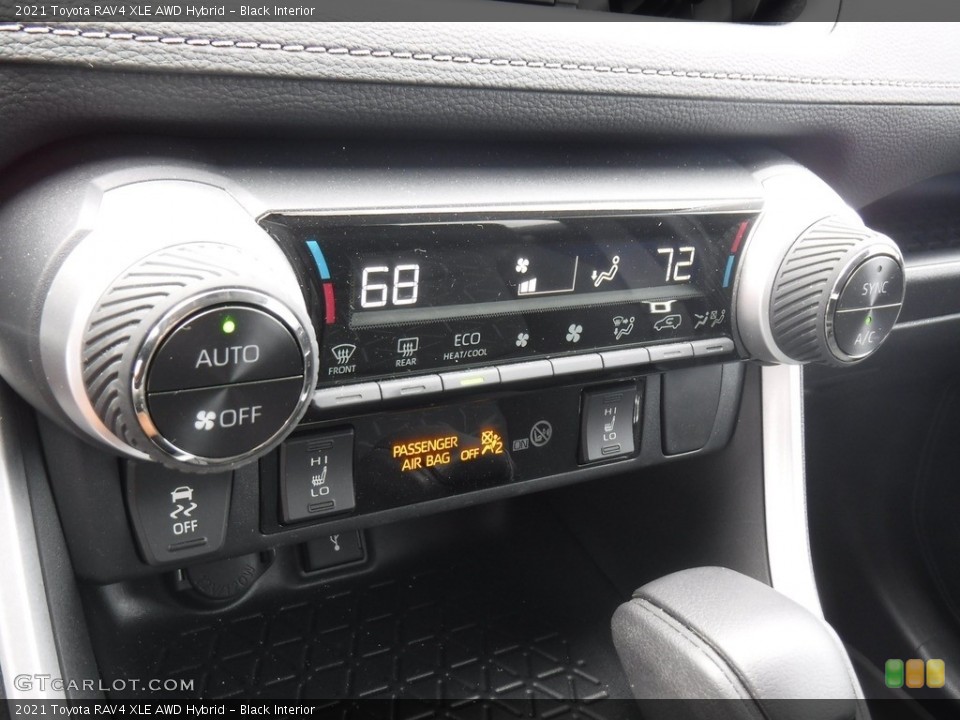 Black Interior Controls for the 2021 Toyota RAV4 XLE AWD Hybrid #146576174