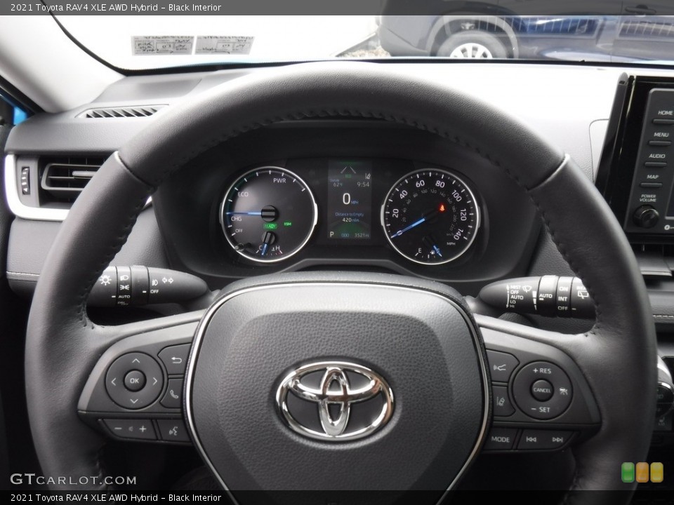 Black Interior Steering Wheel for the 2021 Toyota RAV4 XLE AWD Hybrid #146576232