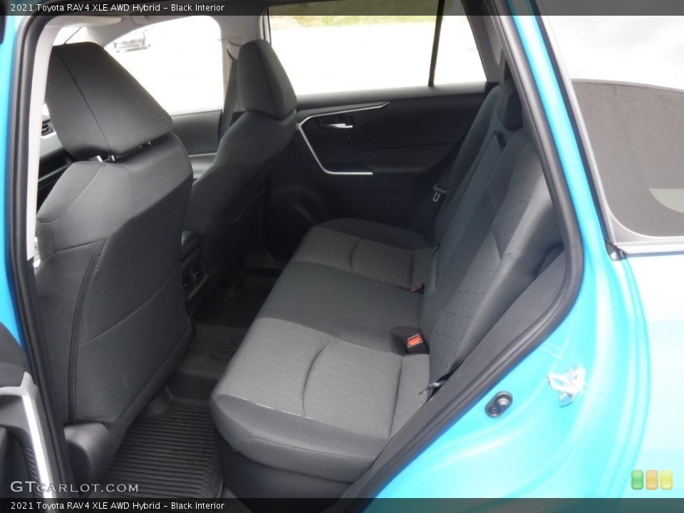 Black Interior Rear Seat for the 2021 Toyota RAV4 XLE AWD Hybrid #146576247
