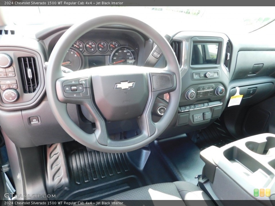 Jet Black Interior Dashboard for the 2024 Chevrolet Silverado 1500 WT Regular Cab 4x4 #146576522