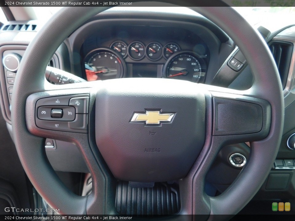 Jet Black Interior Steering Wheel for the 2024 Chevrolet Silverado 1500 WT Regular Cab 4x4 #146576554